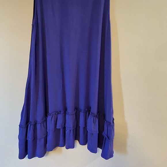 Bellamie Blue Ruffle Swing Dress w Pockets - Picture 3 of 6